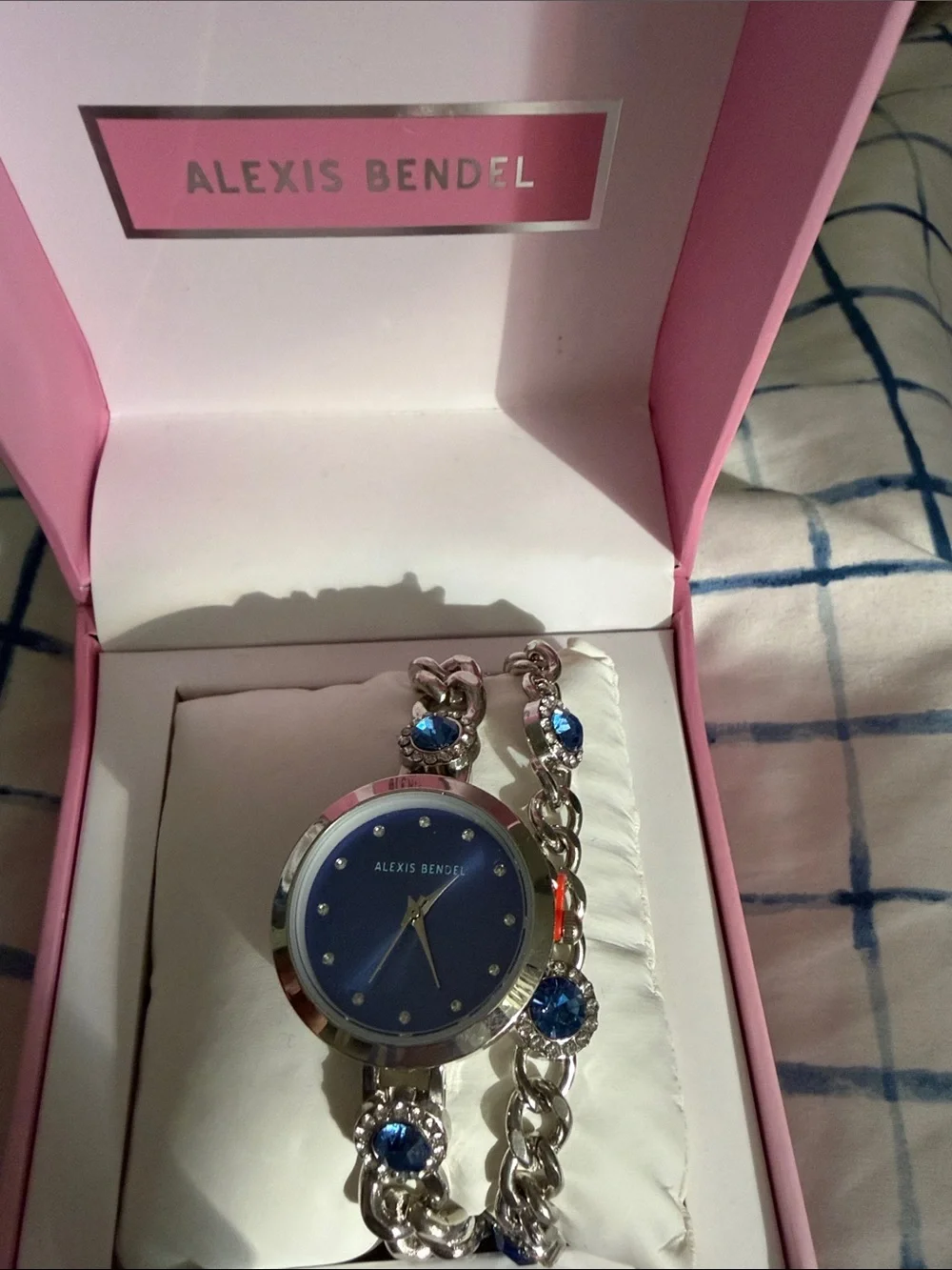 Alexis Bendel Blue Crystal Bracelet Watch